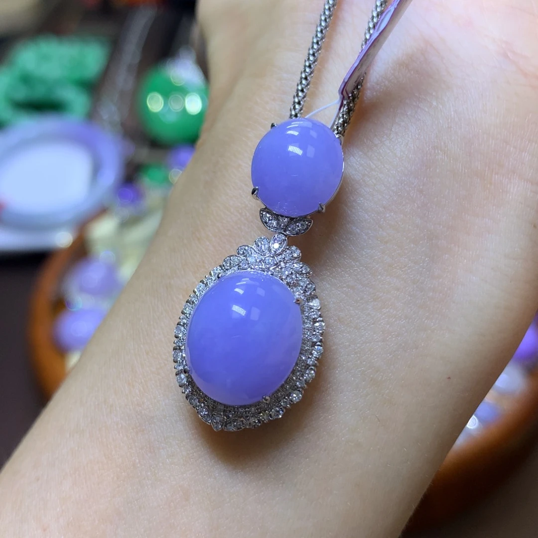 【闪购商品】翡翠颈饰18K金镶嵌翡翠