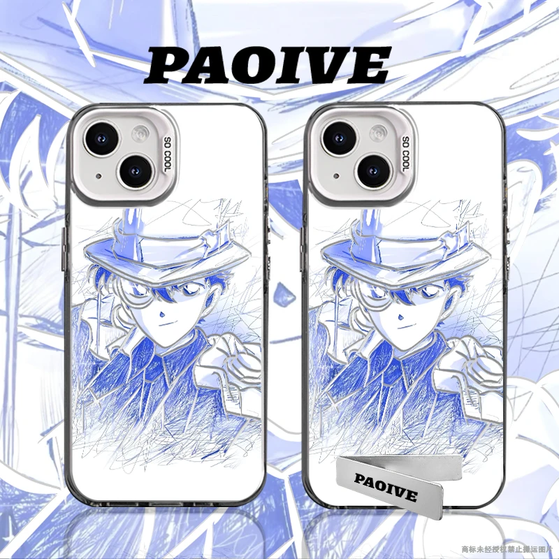怪盗基德创意适用苹果华为vivoiPhone小米三星防摔彩银手机壳