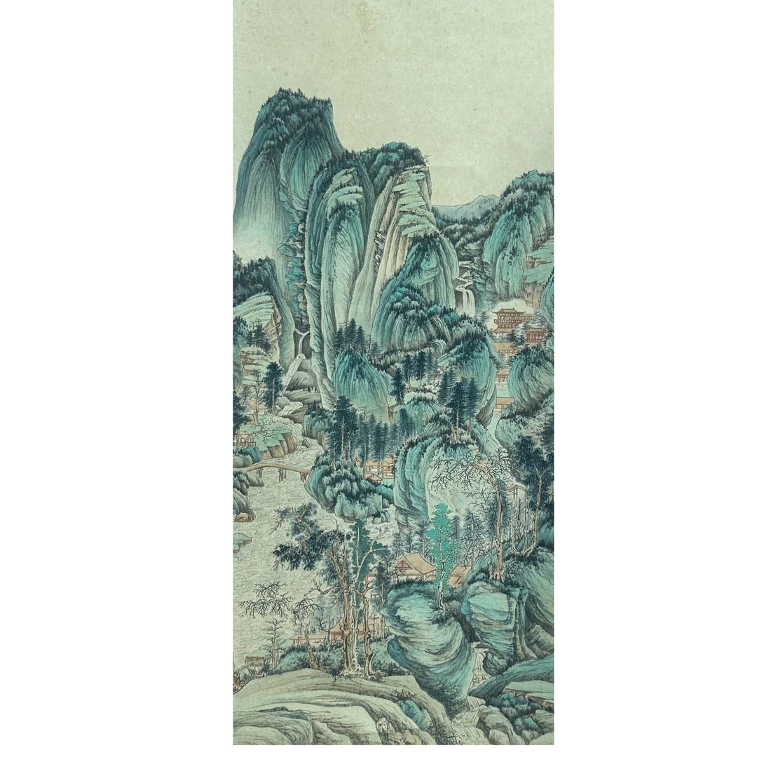 DQ1421 大千先生 山水 65*30 出版物 笔墨春秋P28