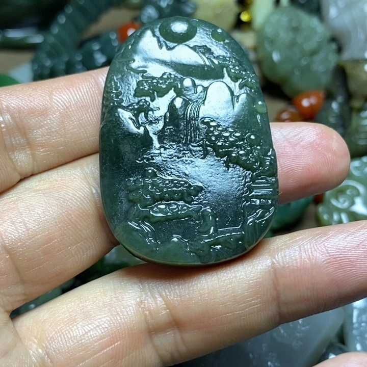 和田玉未镶嵌颈饰
