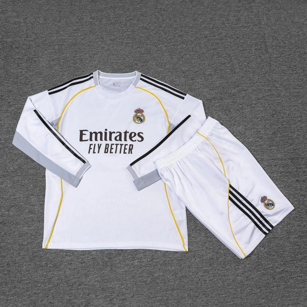 【刺绣队徽，送球裤】2526新款长袖足球服速干透气皇马阿森纳巴萨