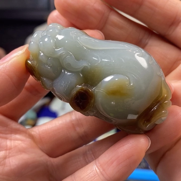 和田玉把件未镶嵌大****头