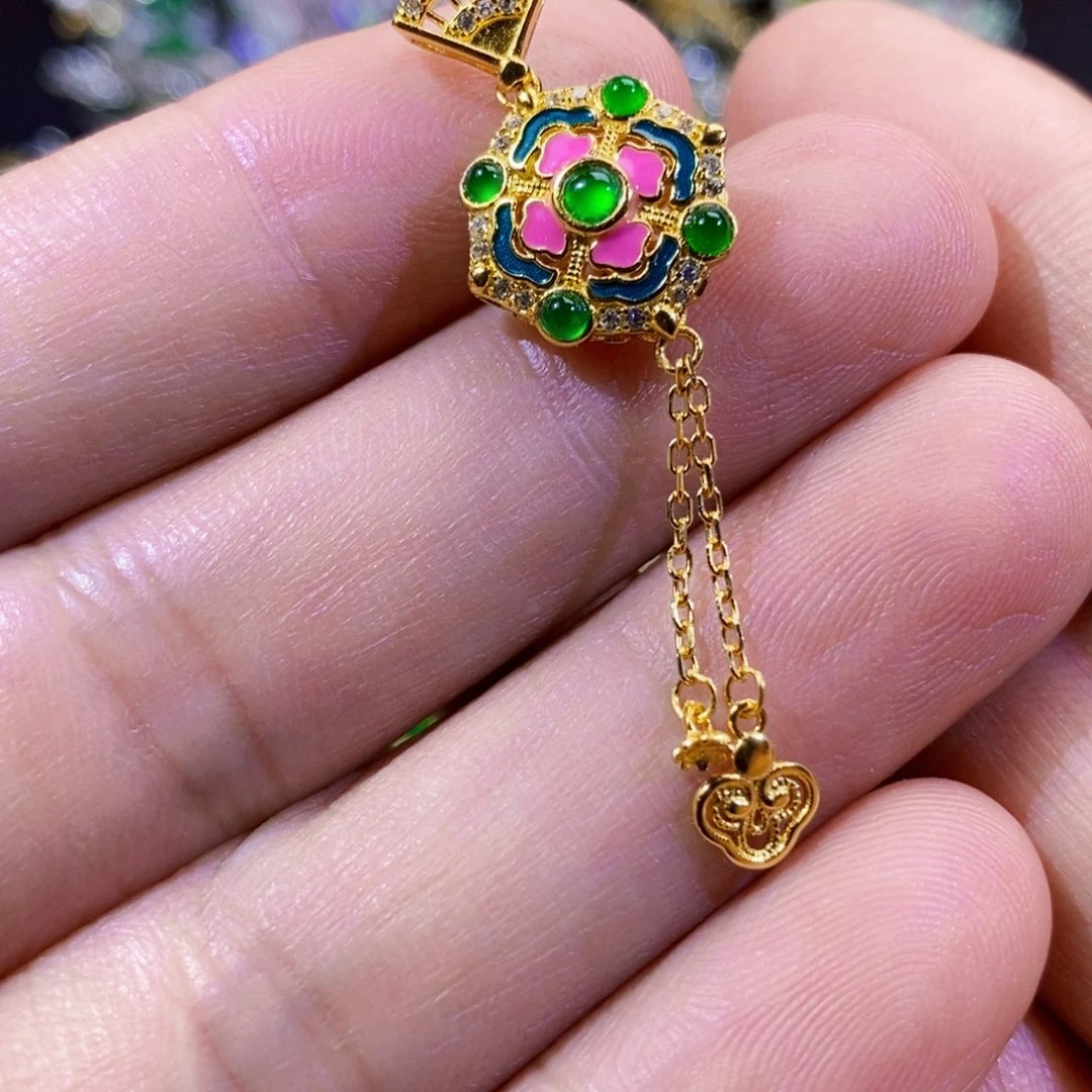 翡翠银S925镶嵌颈饰