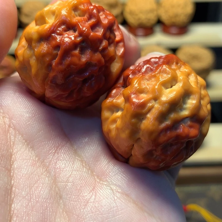 把件文玩核桃37火焰琉璃
