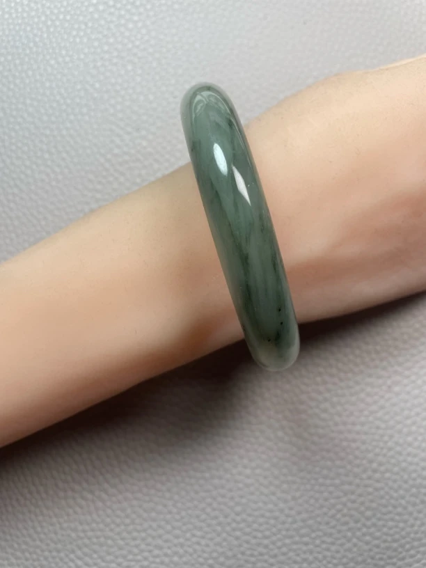 143号B圈口61-62-天然玉石-正品保障，天山翠，冰翠，雪翠