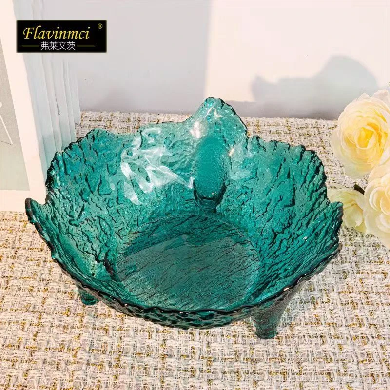 K高颜值沙拉碗彩色玻璃果盘酸奶碗糖果盘客厅茶几水果盘干果盘