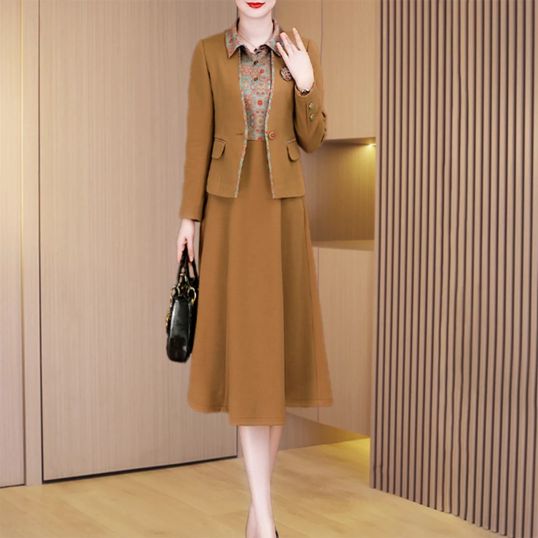 新款优雅新款气质时尚大气休闲收腰套裙24157-XB