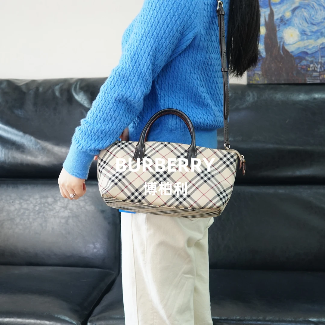 95新 BURBERRY/博柏利 巴宝莉/格纹单肩包/MZ03604053/4053