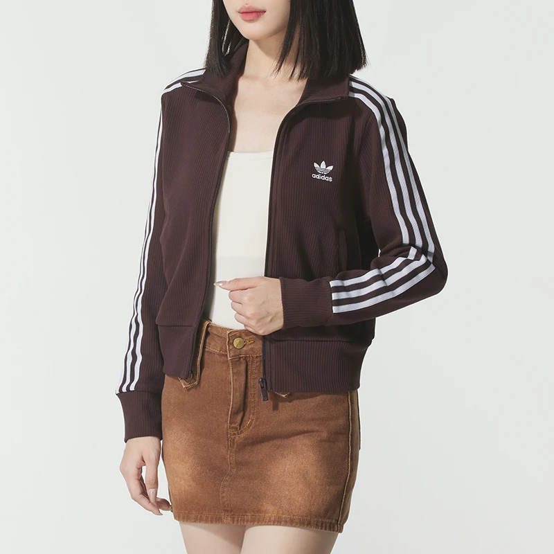 【流光风】阿迪达斯三叶草针织夹克女装2025新款运动休闲外套IN6061