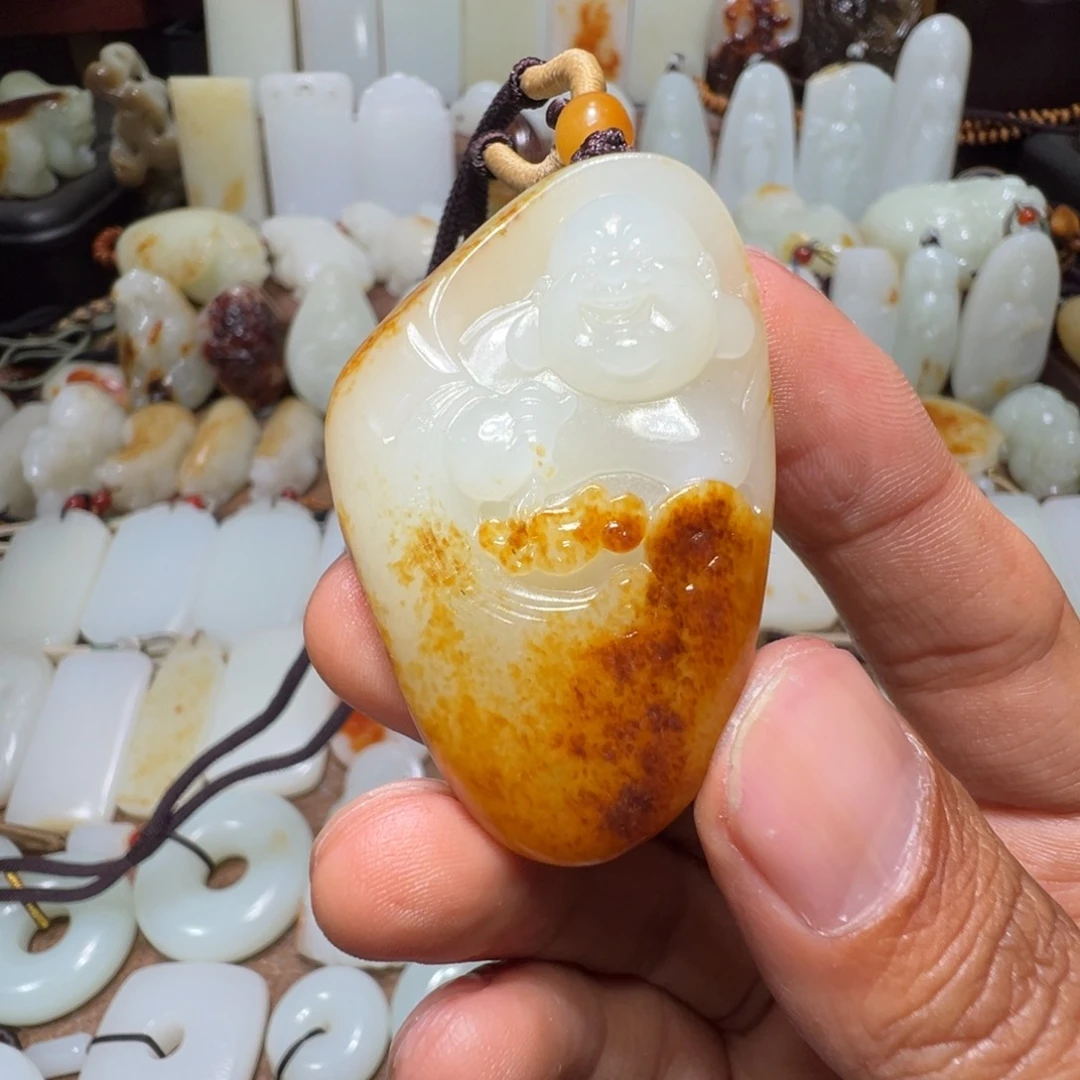 和田玉未镶嵌吊坠(不含链)世***水