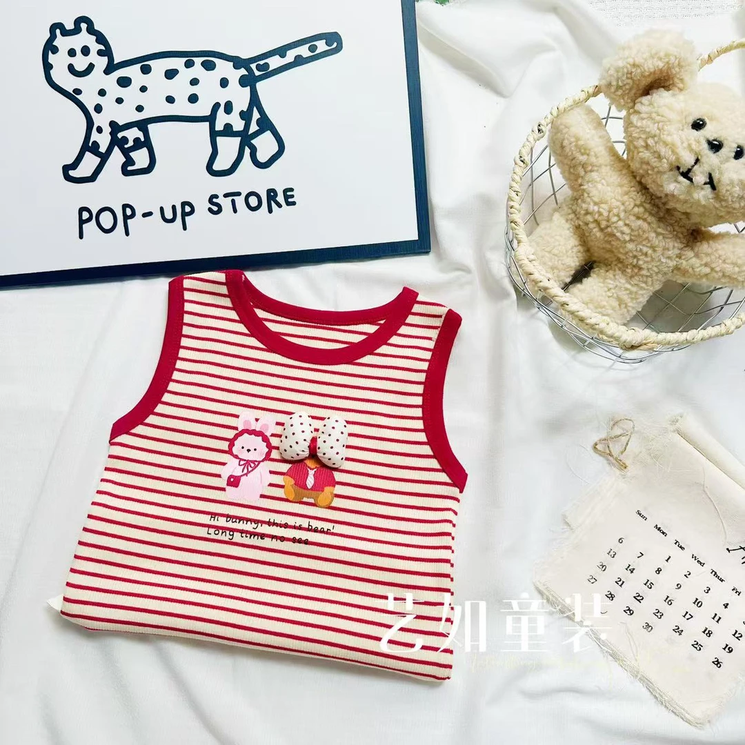 番茄家*【敲好看】夏季上新韩系卡通可爱背心D-W806