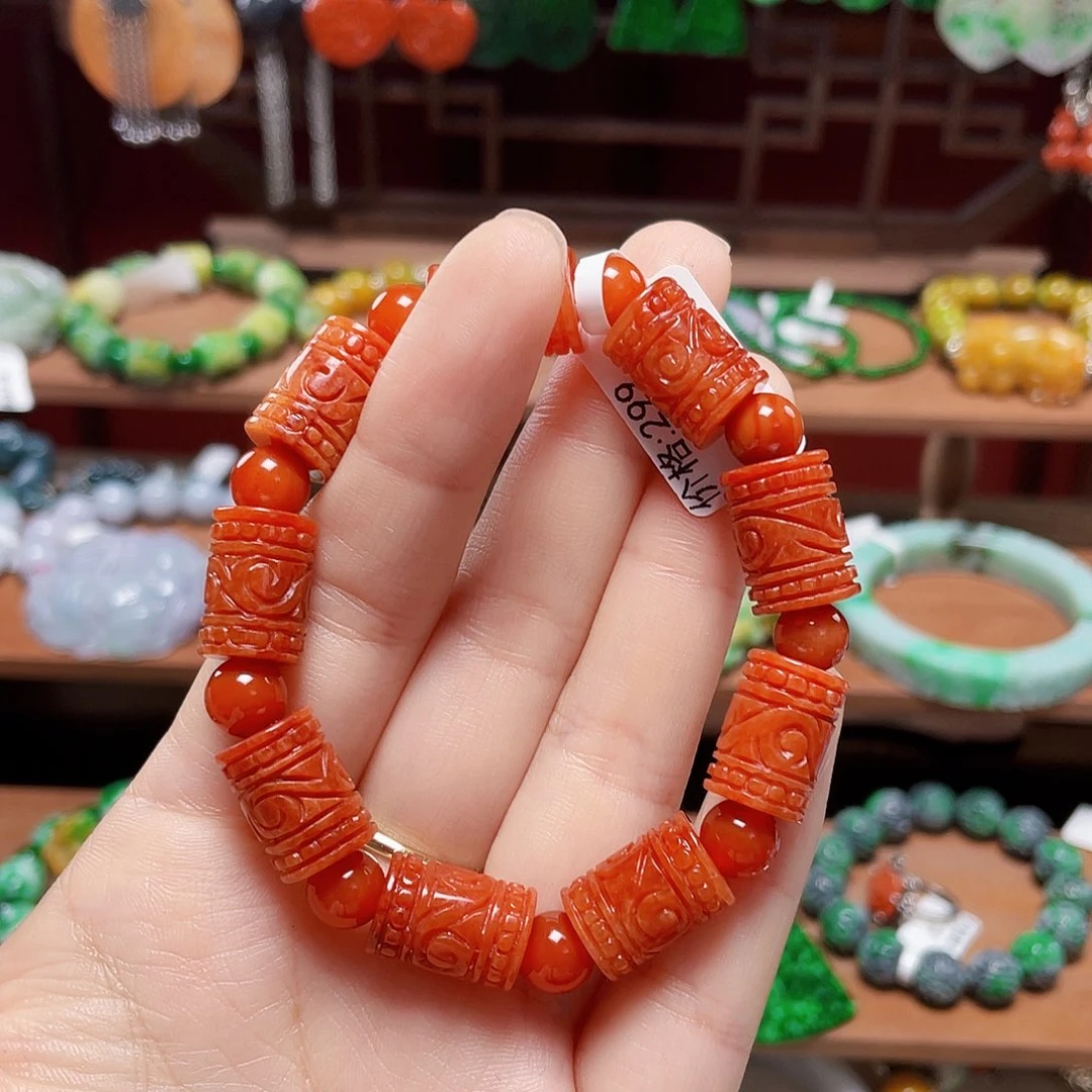 捆***钱翡翠未镶嵌手链饰品