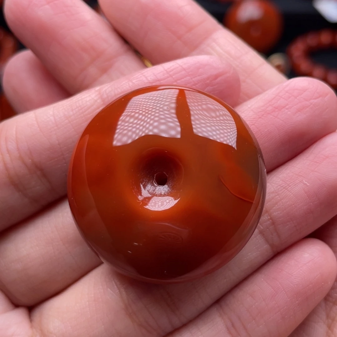 南红玛瑙未镶嵌珠宝奇石平安扣吊坠