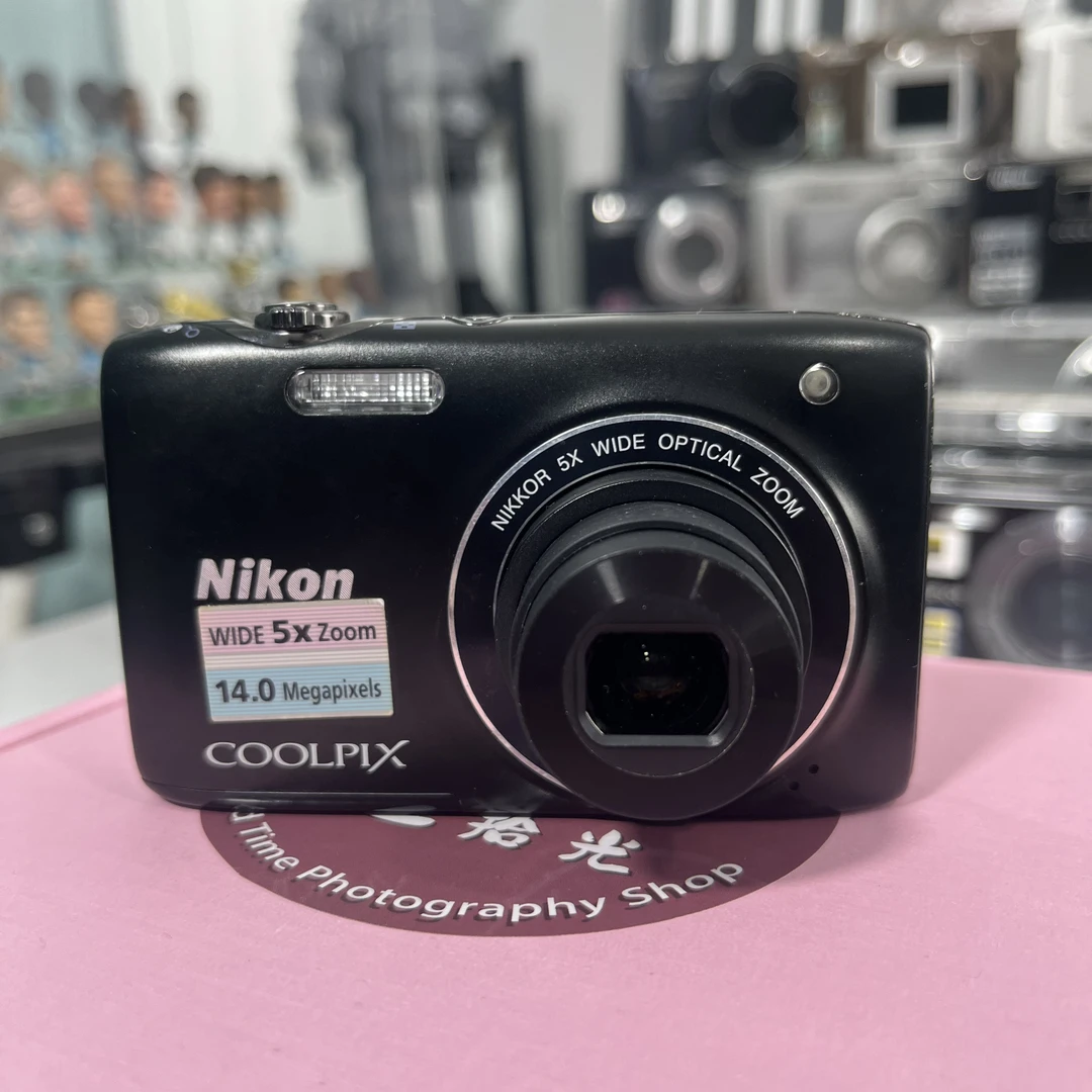 9新 Nikon/尼康 S3100中文 1400w像素5x变焦 配件齐缺底部软胶塞