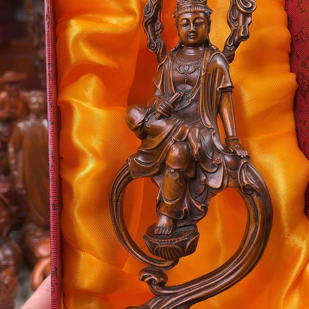 黄杨木黄杨木雕刻高度19厘米