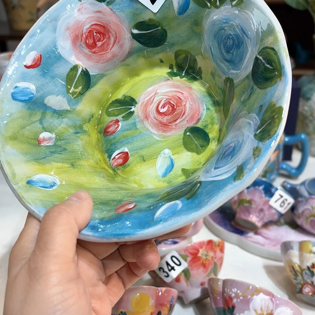 景德镇手绘高温釉下彩陶瓷茶具