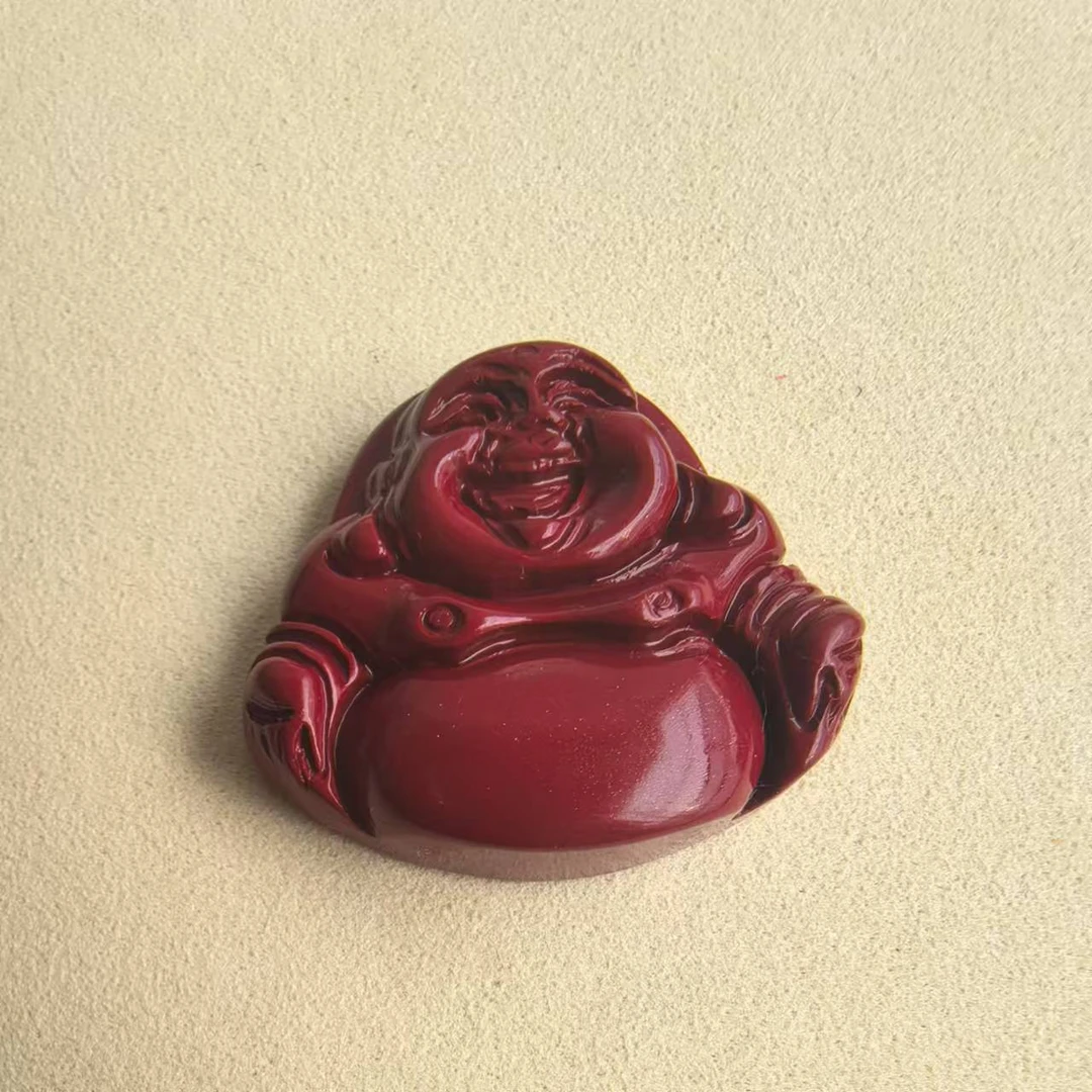 天然辰砂高定珠宝紫金砂佛公JD759S618