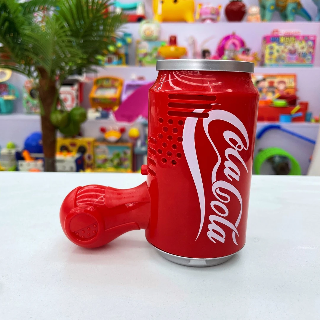 可乐新款2025可冲电2合1多孔泡泡机网红爆款玩具灯光泡泡枪