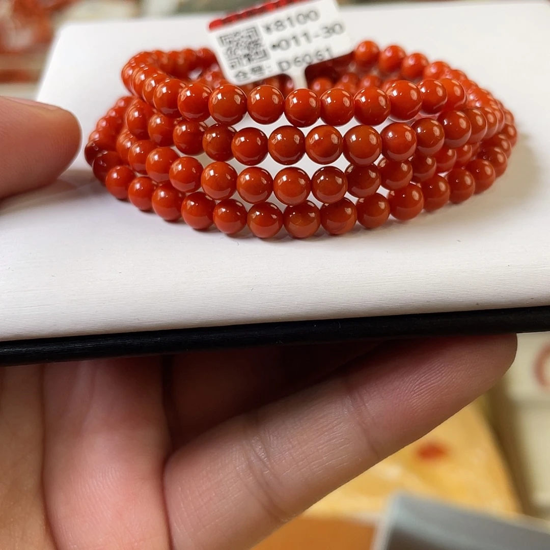 南红玛瑙未镶嵌手链5mm
