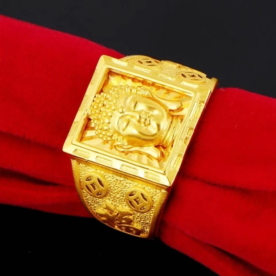 合金戒指 矿合金戒指男开口可调节久不掉色戒指环