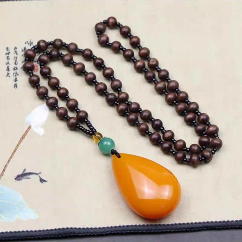 休闲百搭水滴吊坠长款项链