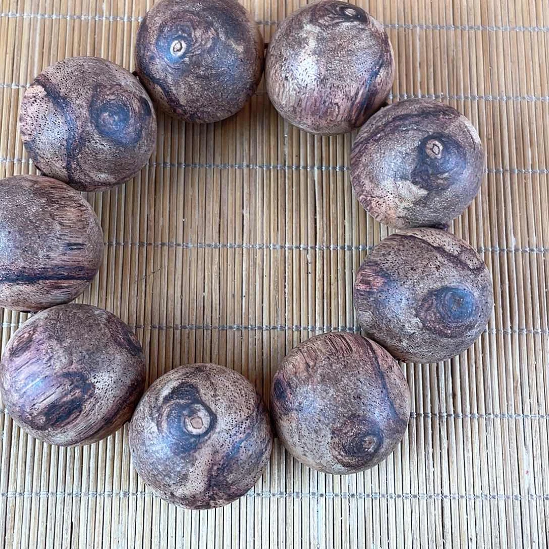 降真香手串/手链3.0老白棋楠爆瘤疤双面天眼木