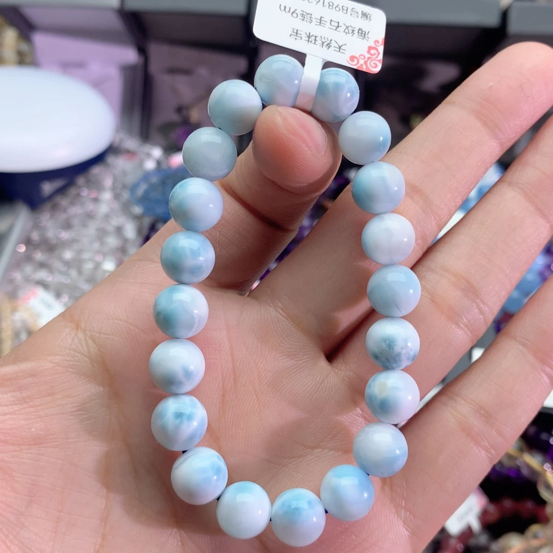 水晶手串未镶嵌糖*?海纹石手链9+