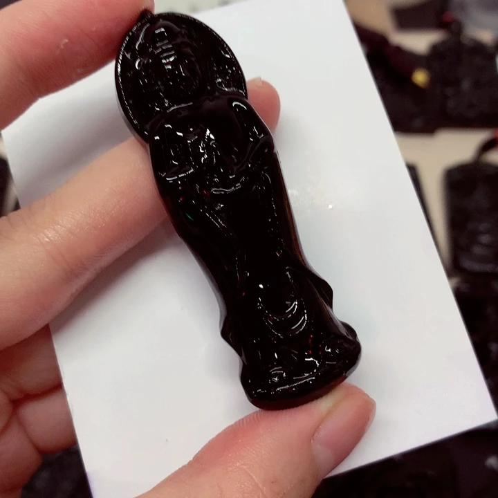 李*天天然a货钢琴黑挂件