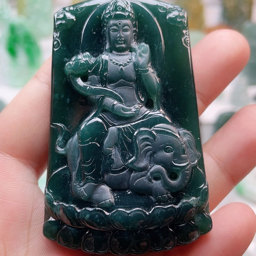 翡翠颈饰未镶嵌普贤