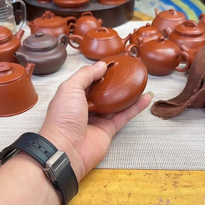 小***白紫砂壶全手工制作扁竹