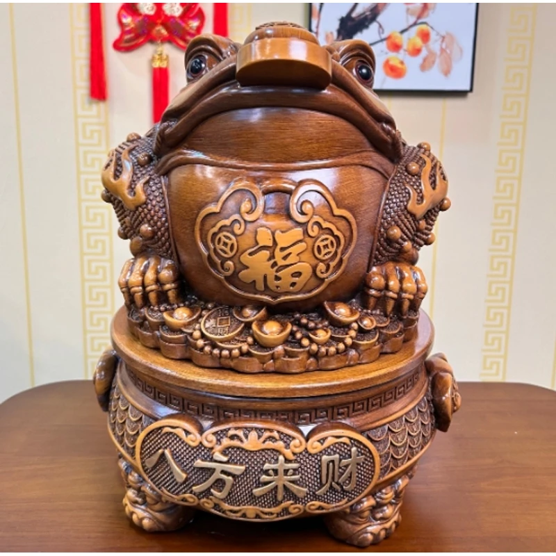 （八方来财）091金蟾办公室玄关开业乔迁送礼摆件XDH（高28.5长20