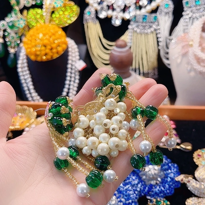 琉璃纯铜合金耳钉