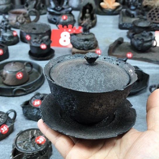 杯福利盖碗全手捏柴烧茶器