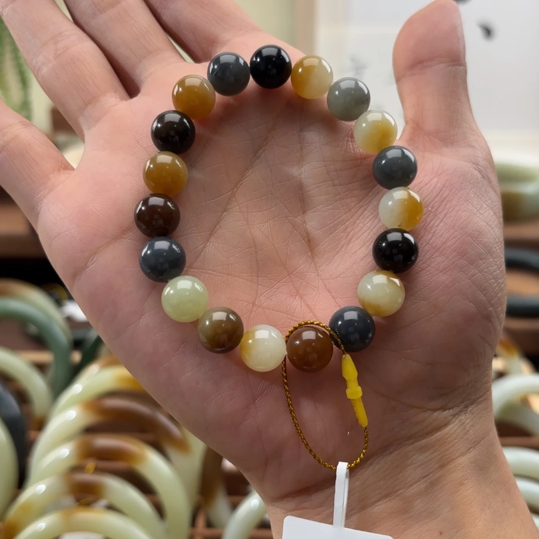 手链未镶嵌和田玉（糖玉）