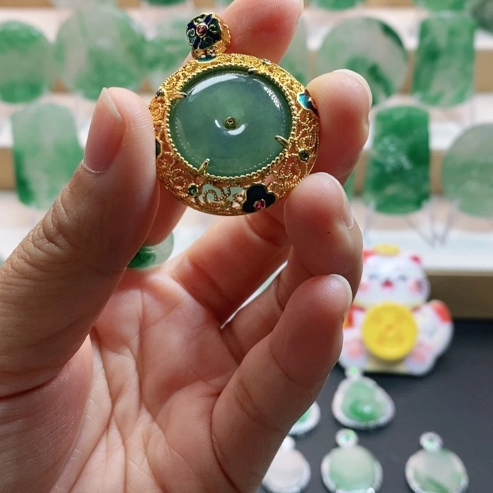颈饰合金翡翠翡翠A货