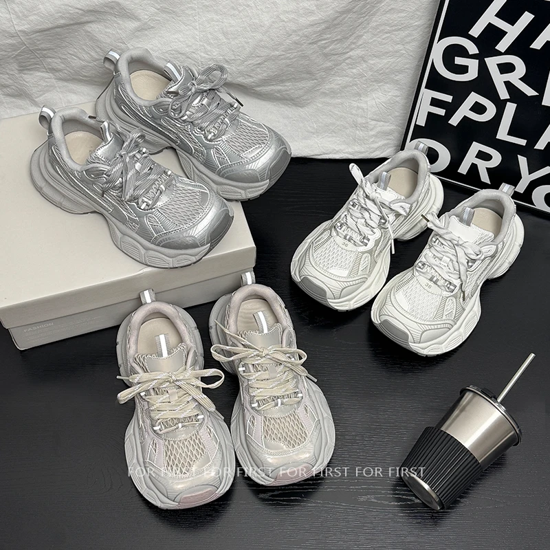 【FR/单网】2025春夏季新款厚底百搭网红时尚透气老爹鞋