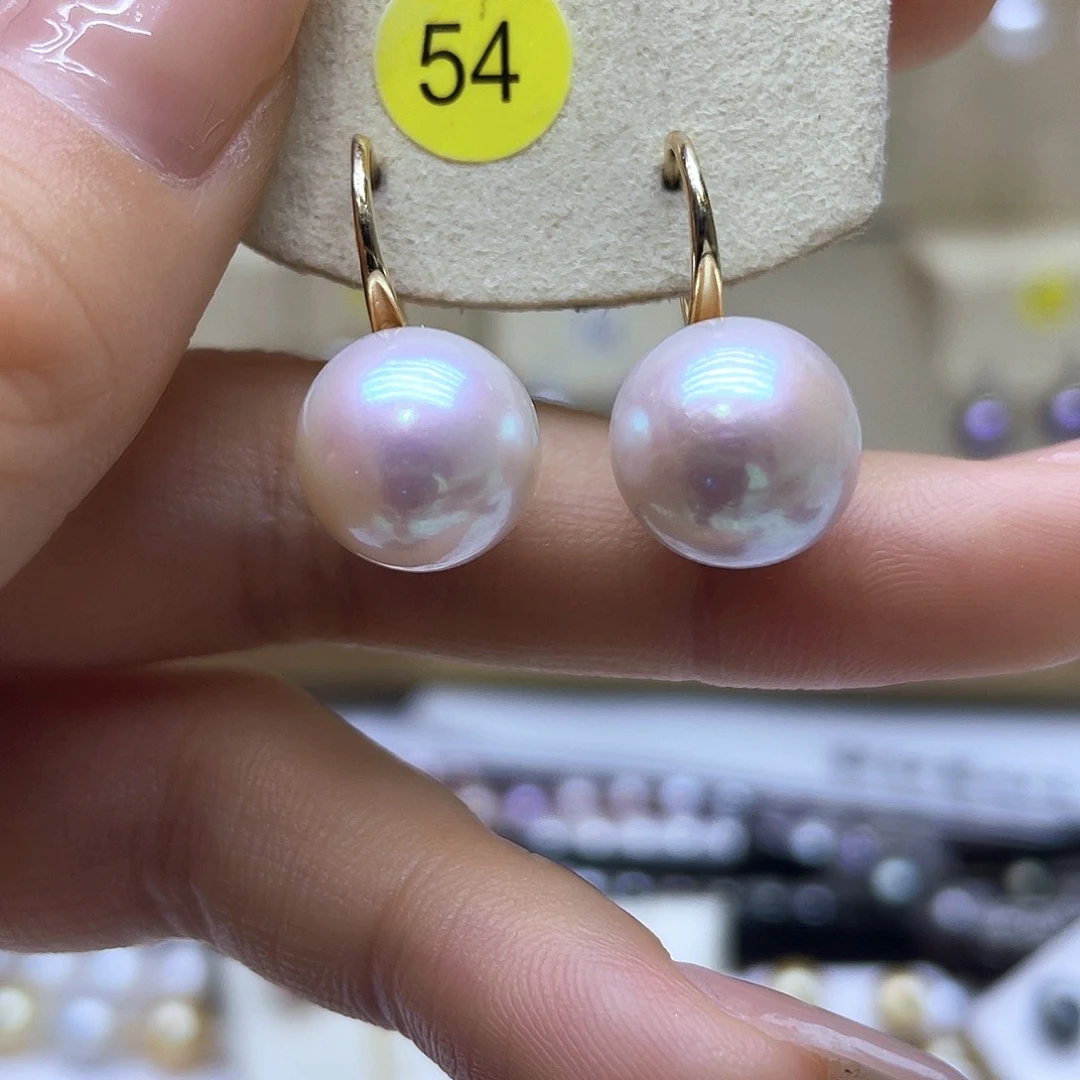 淡水珍珠耳饰银S925镶嵌