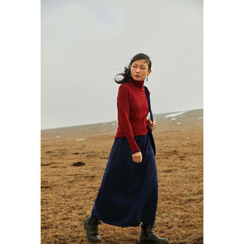 Say Ya【幻】超好穿 长久简约高领精纺羊绒套头衫 百搭打底长袖保暖