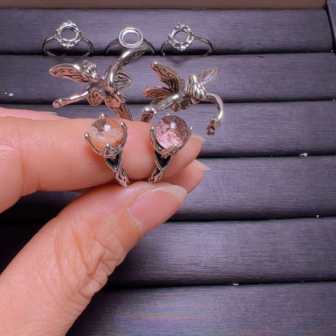 水晶手链银S800镀金镶嵌*️***