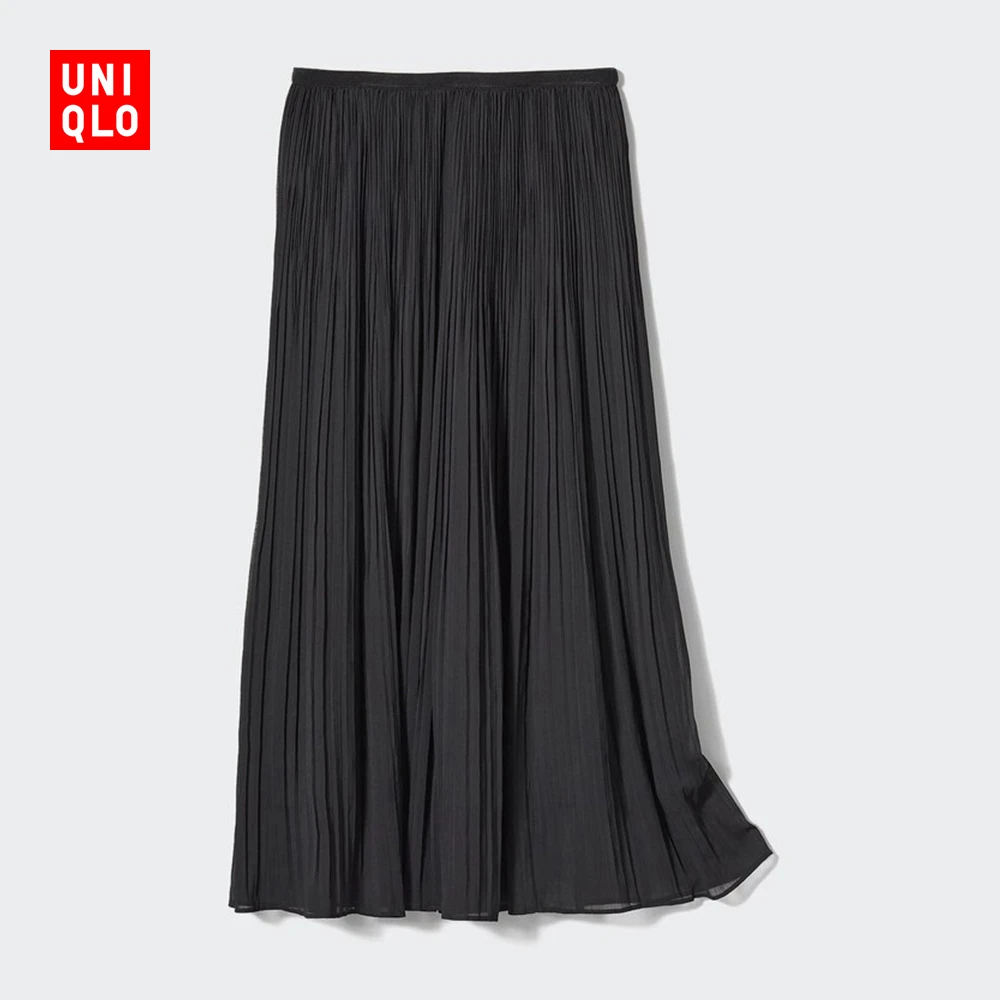 优衣库女装雪纺长裙/半身裙/素色休闲时尚半身长裙469831