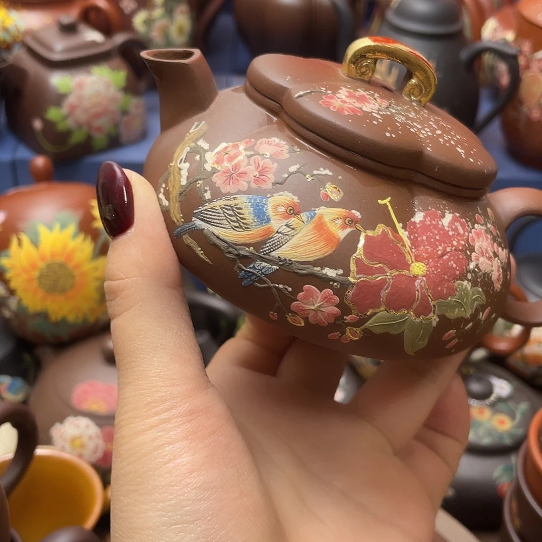 青***荷红泥茶杯紫砂主人杯170cc