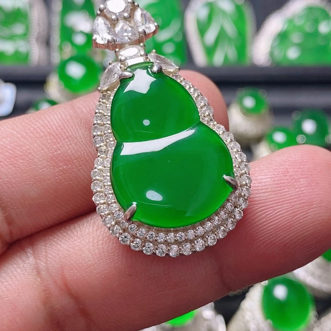 翡翠银S925镶嵌颈饰