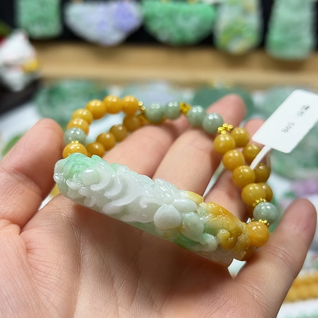 翡翠未镶嵌手链手牌