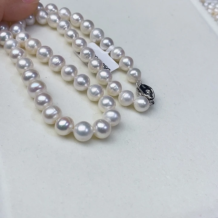 淡水珍珠颈饰未镶嵌卡9➕极光白炫彩