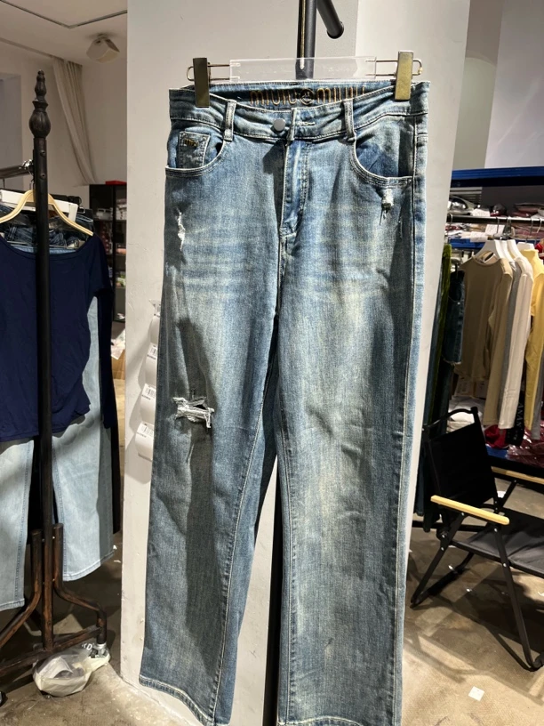 新品韩系百搭牛仔裤6089