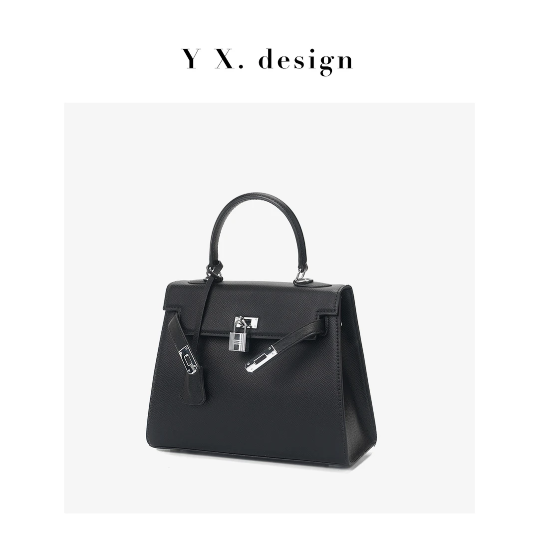 新款百搭时尚高级感手提出行必备女包DB-H-VR8025手掌纹黑色