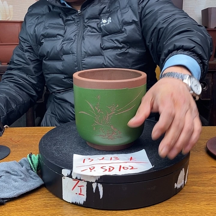 紫砂花盆货号一只SD102