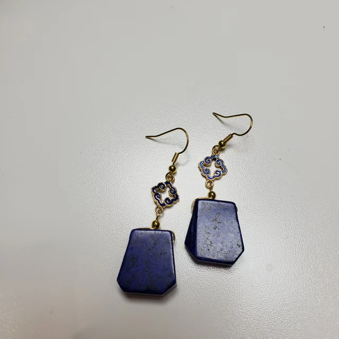 S858【赵小姐】时尚百搭青金石耳坠