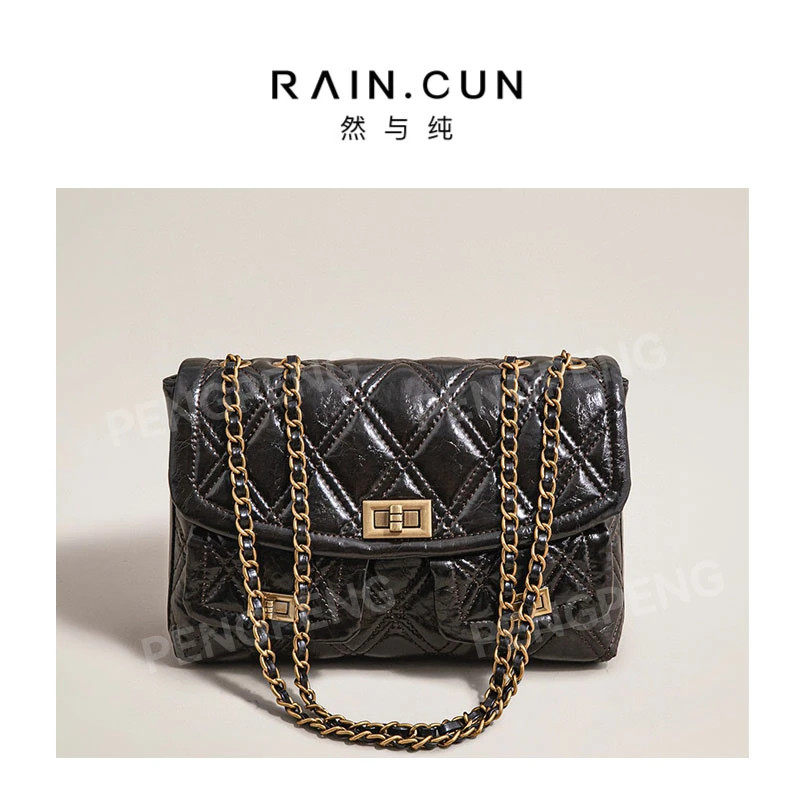 RAIN.CUN SK-63009-咖啡 轻奢女士时尚潮流通勤腋下包