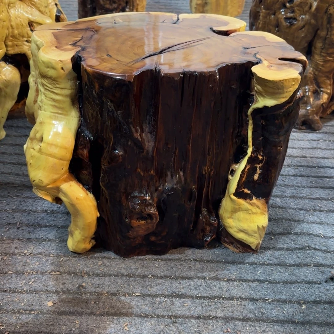 古***潮龙纹鸡心枣木手工艺品